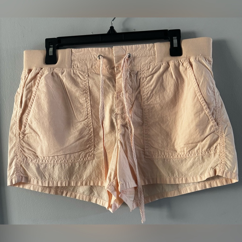 Lou & Grey NWT Peach Cotton Drawstring Shorts Small Lounge Shorts